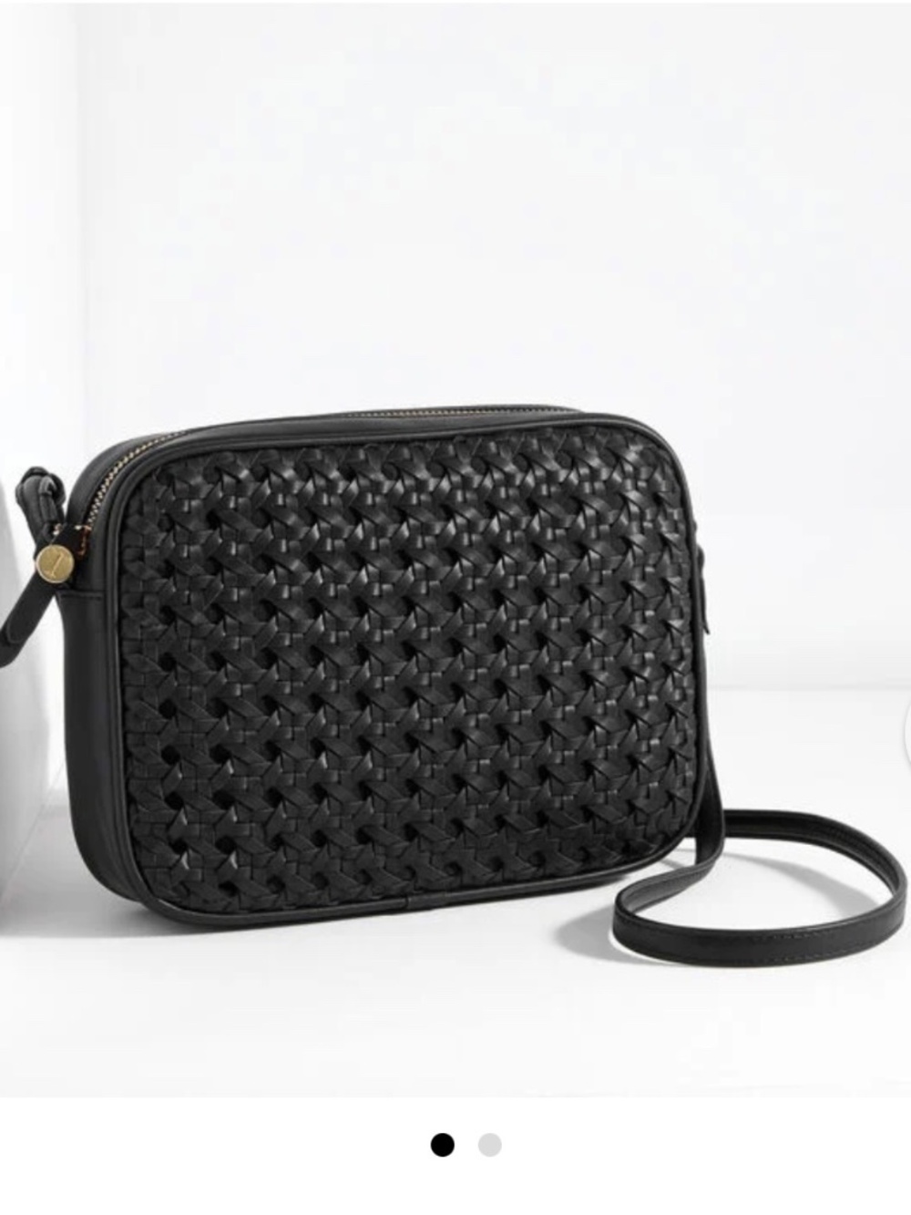 Talbots Woven Crossbody Bag in Black